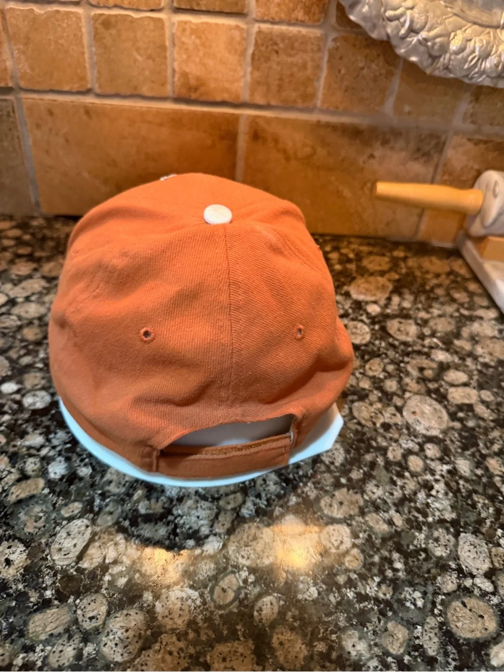NCAA Orange and White Baseball Cap with Longhorn Accent